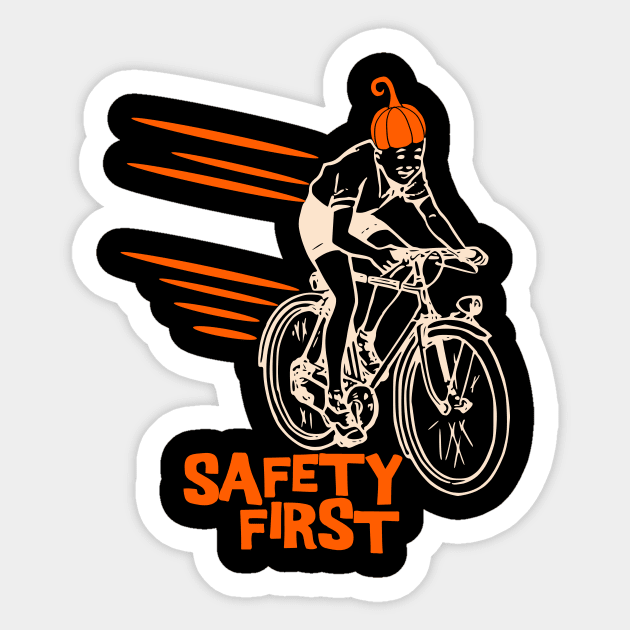 Halloween Safety First Bicycle Sticker by silly bike